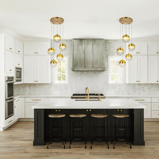 Modern Gold Globe Cluster Pendant Light DS-DY51