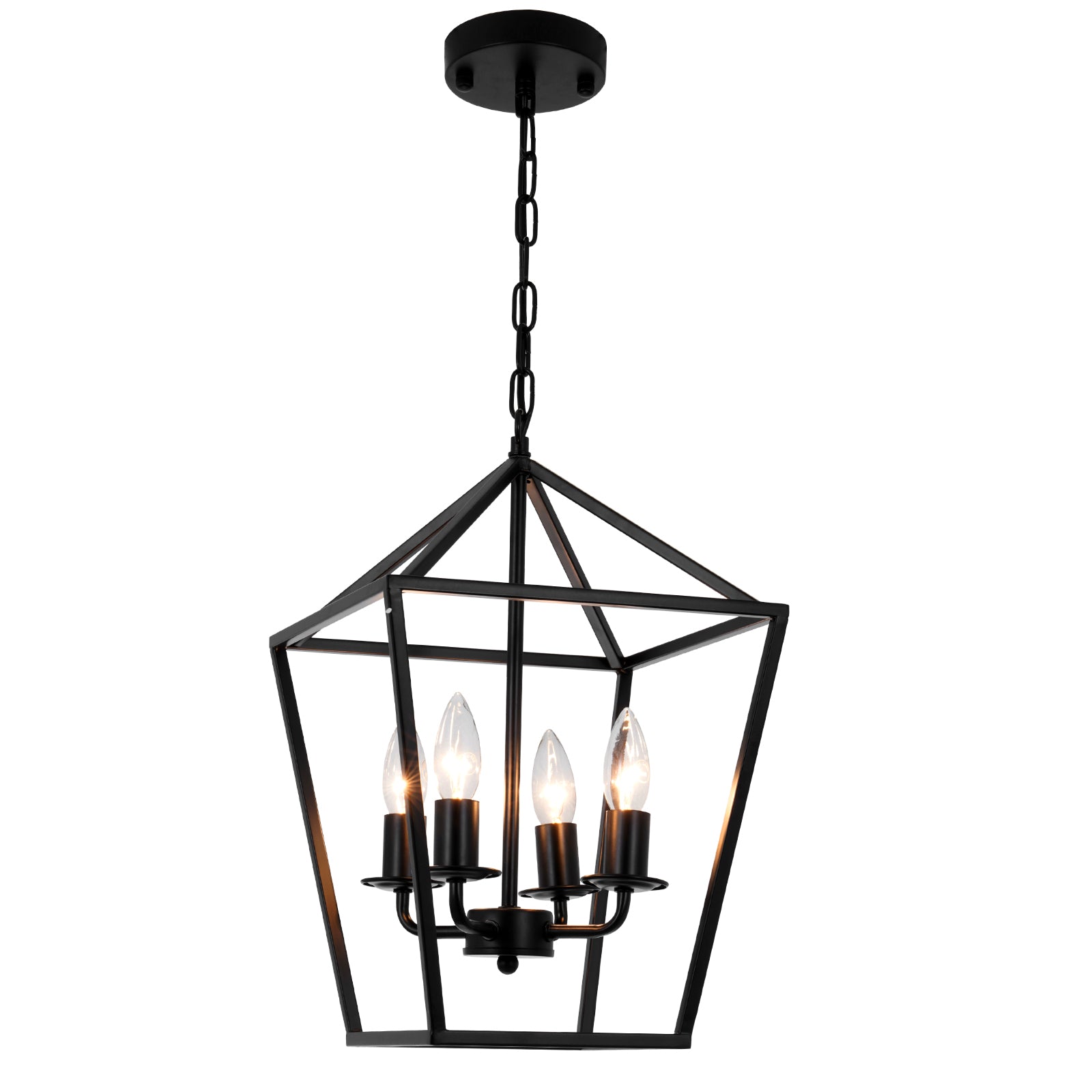 Black Geometric Foyer Chandelier DS-DY57