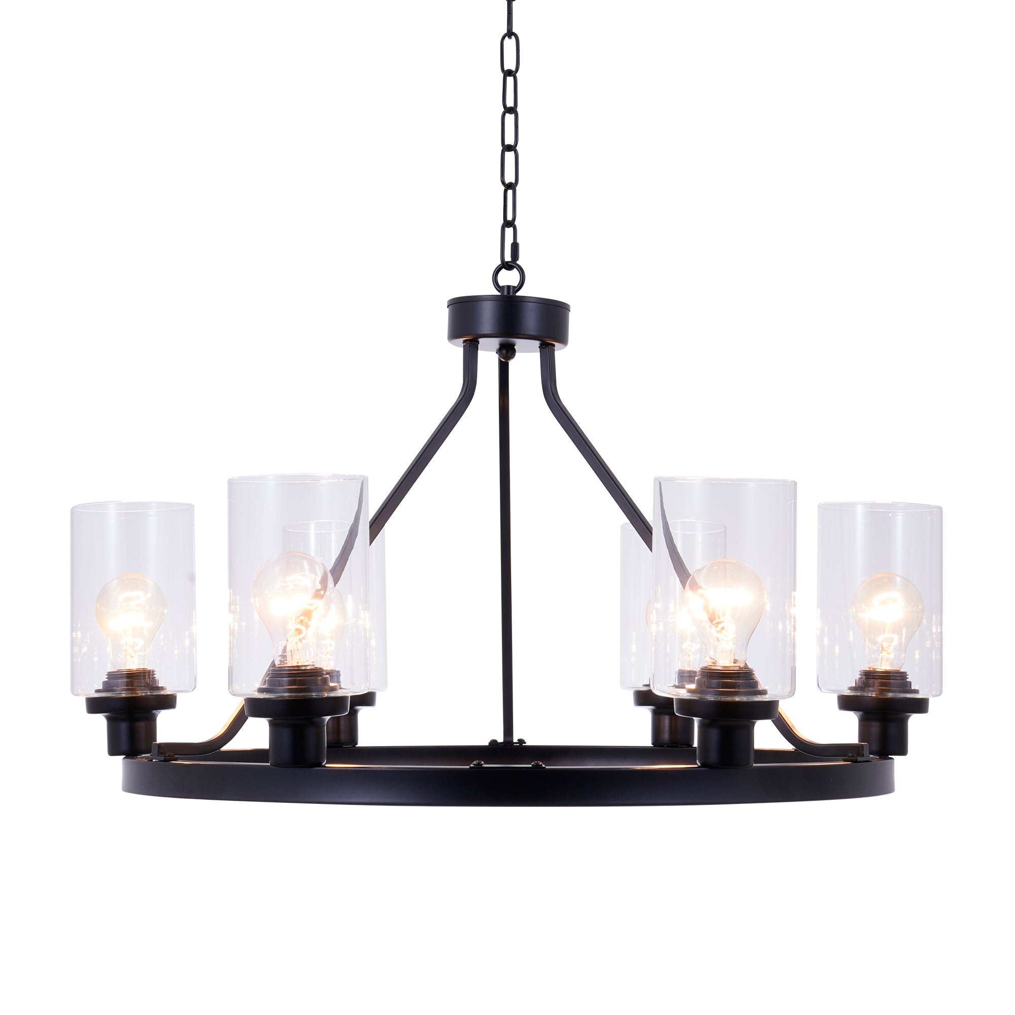 6-Head Black Iron Pendant Light DS-DY60