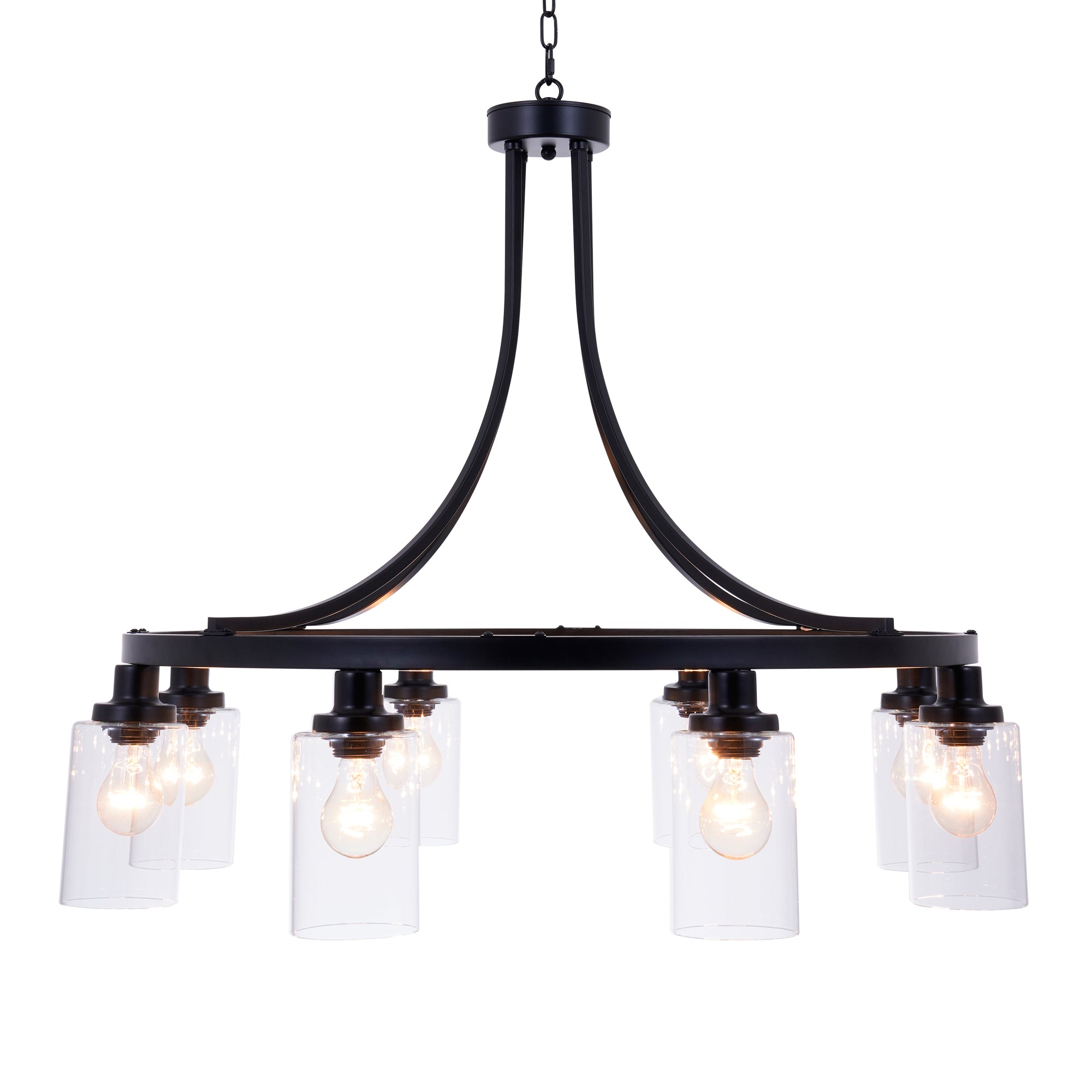 6-Head Black Iron Chandelier DS-DY61