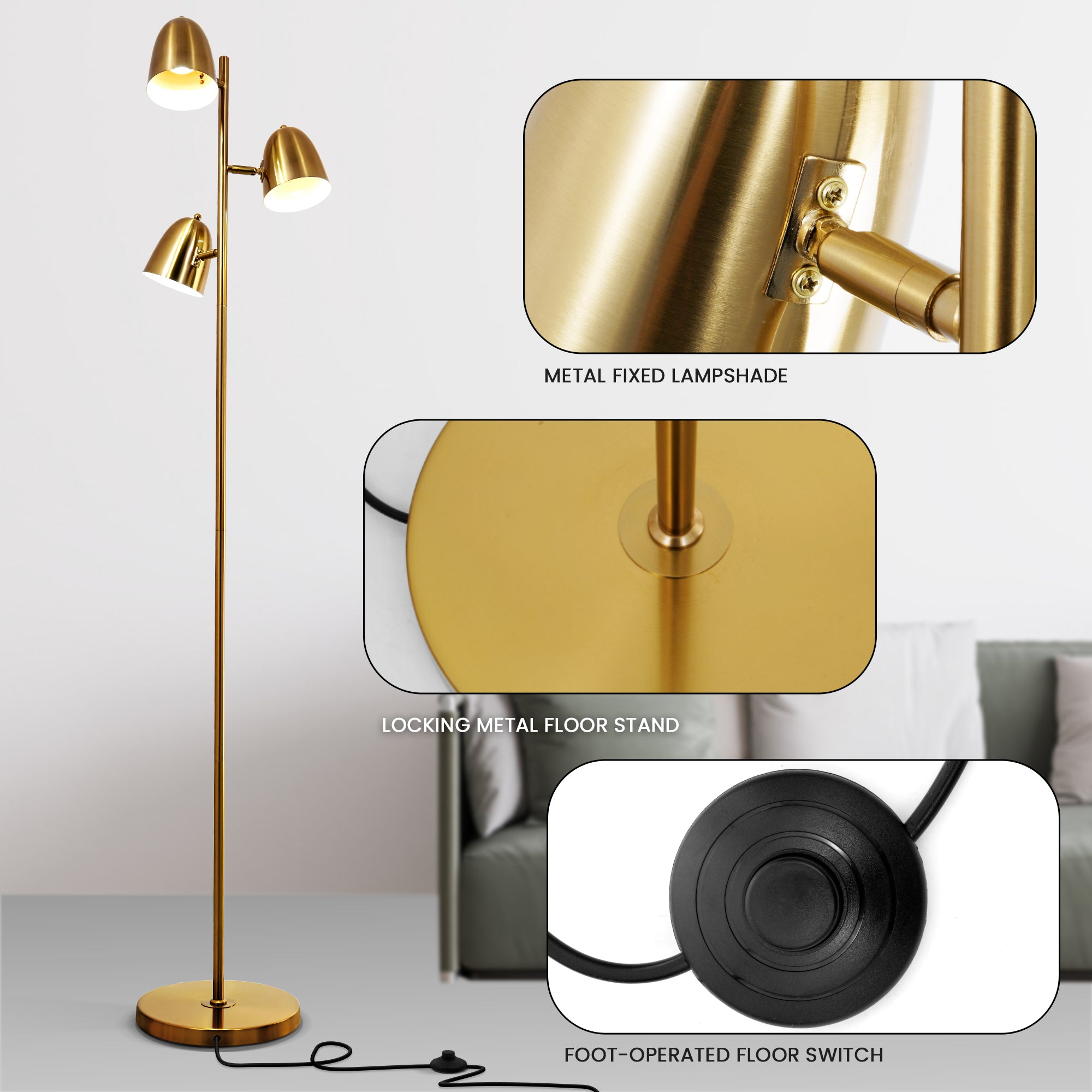 Tree Floor Lamp Gold DS-LY04