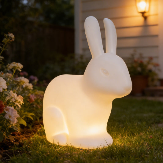 Solar Powered LED Rabbit Outdoor Light | 16 Color RGB IP65 Waterproof Garden Decor Lamp