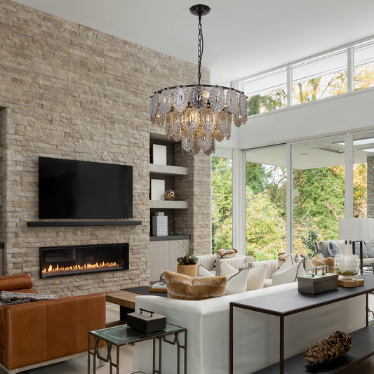 Modern Black Chandelier Luxury Ceiling Pendant DS-SQ24