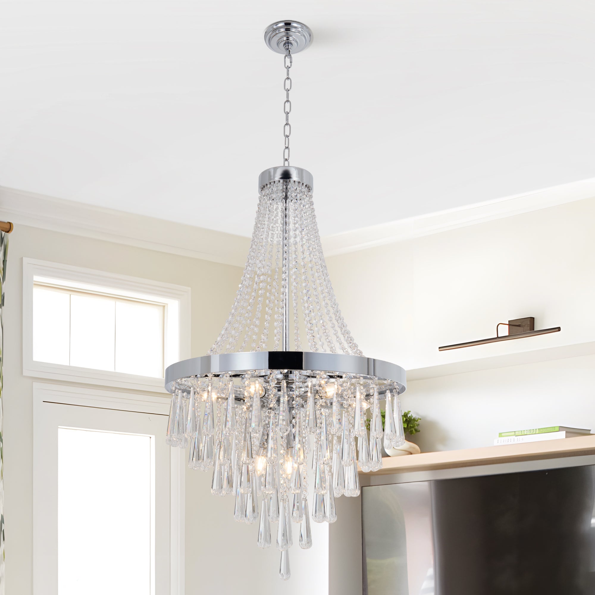 Crystal Chandelier Villa Staircase Suspended DS-SQ25