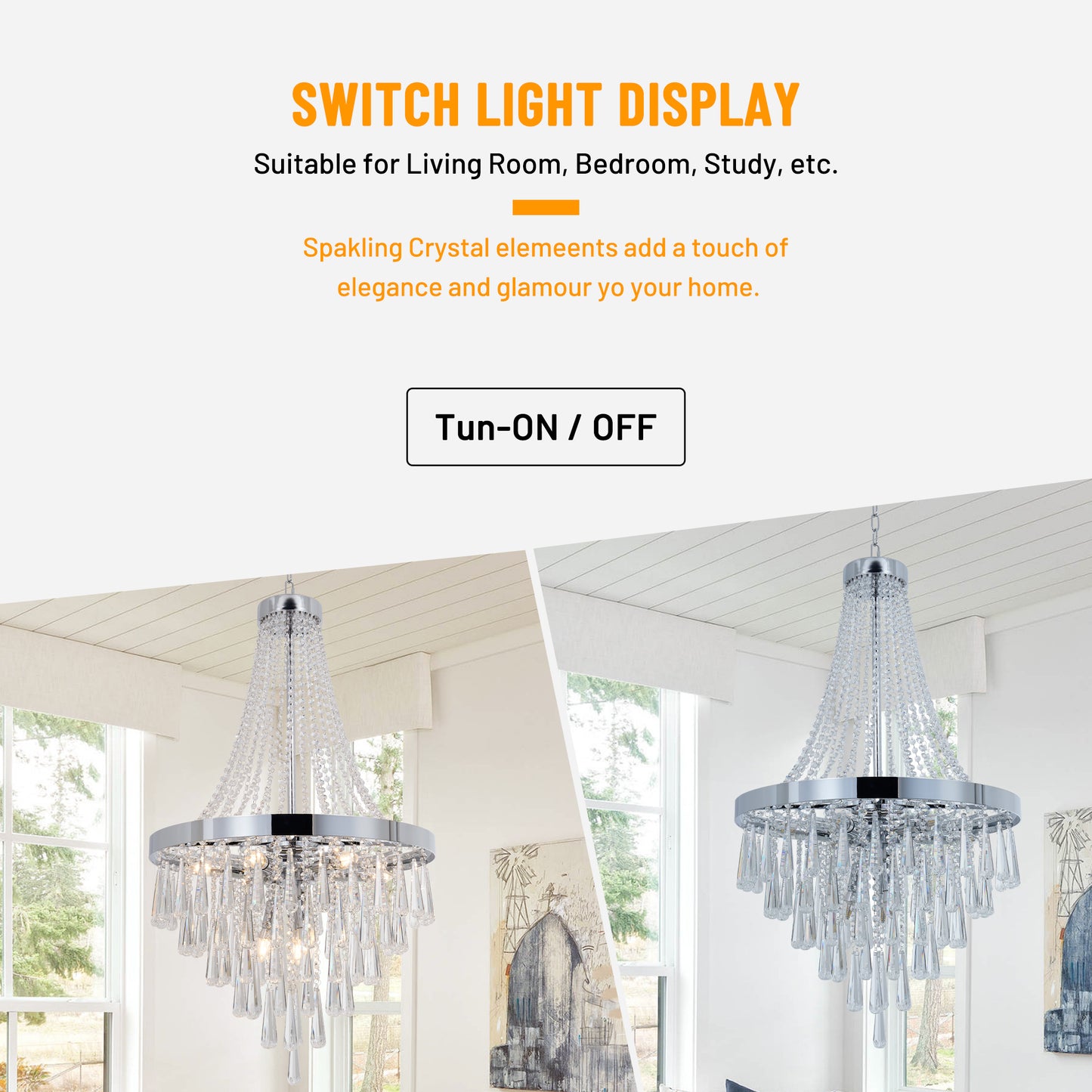 Crystal Chandelier Villa Staircase Suspended DS-SQ25