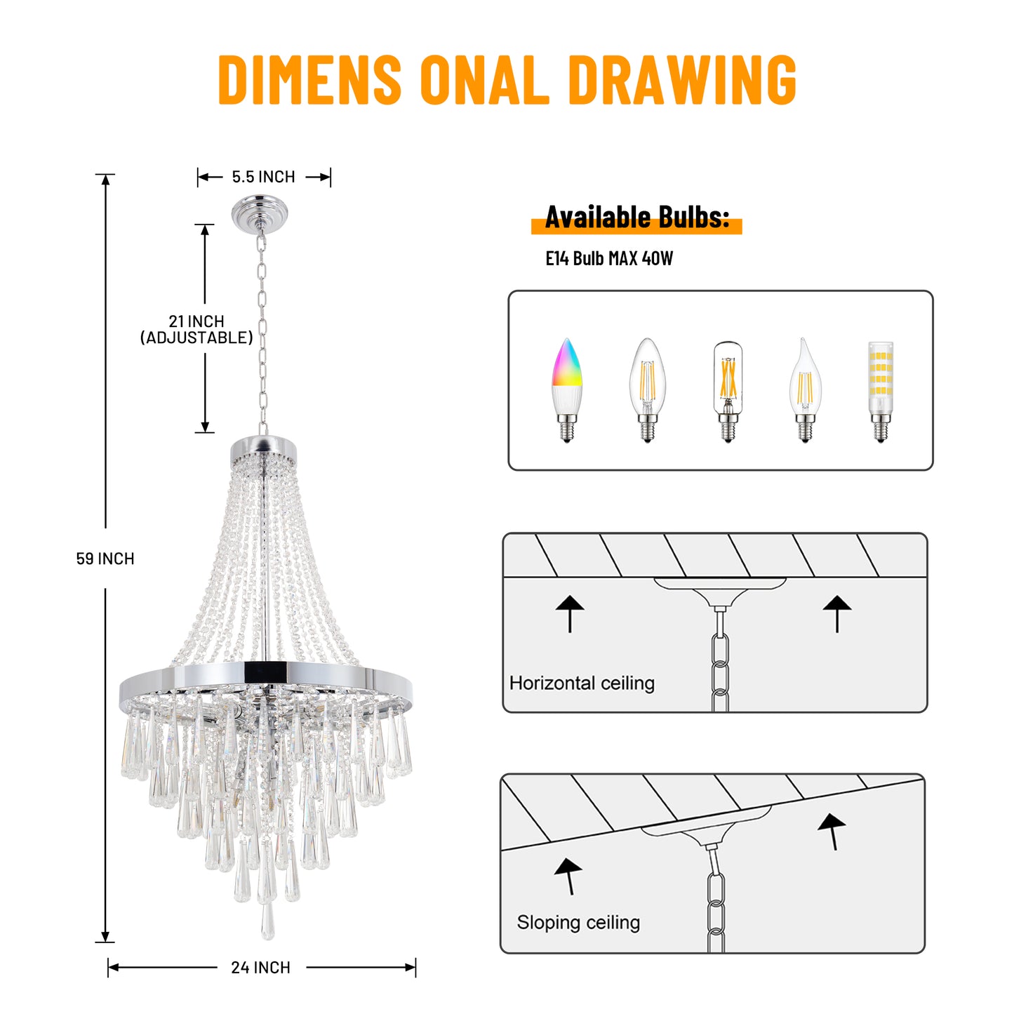 Crystal Chandelier Villa Staircase Suspended DS-SQ25
