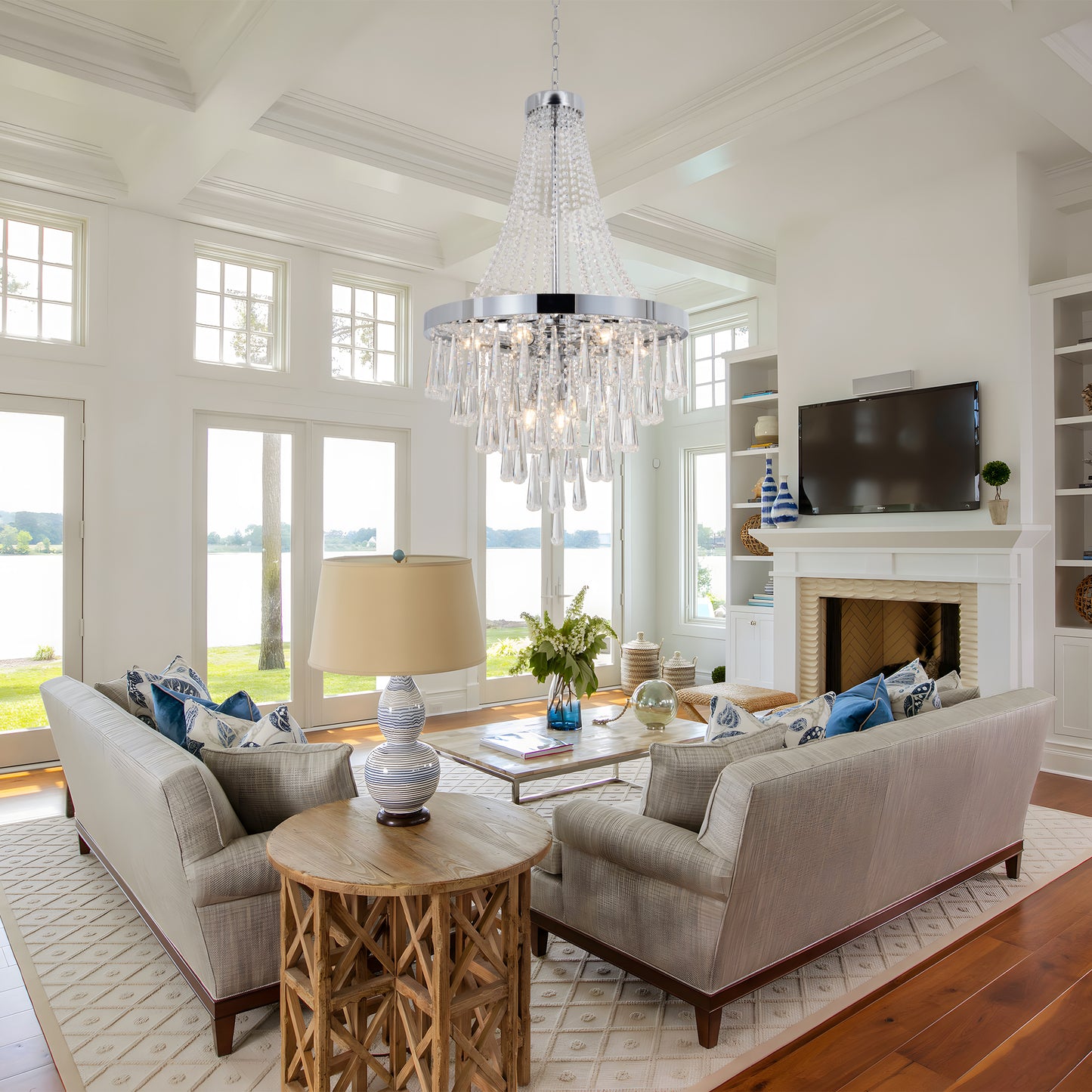 Crystal Chandelier Villa Staircase Suspended DS-SQ25