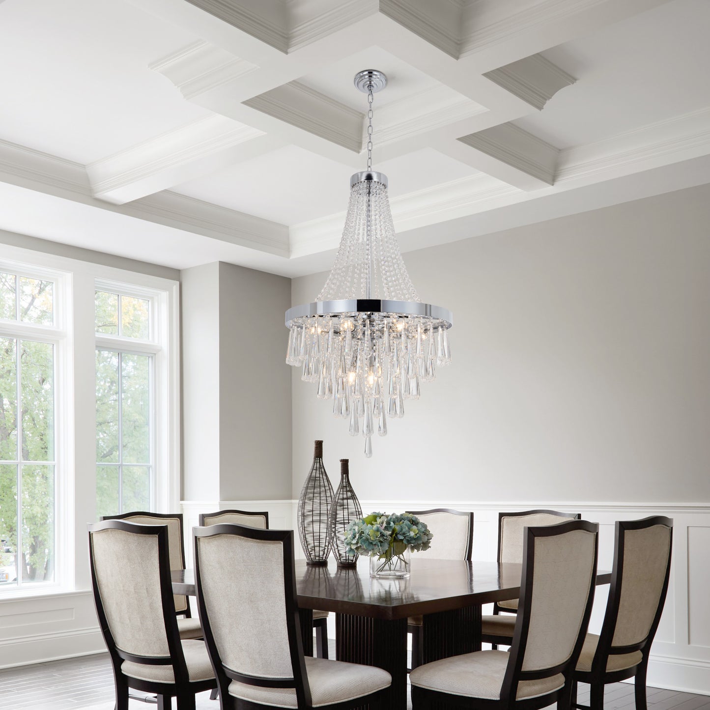 Crystal Chandelier Villa Staircase Suspended DS-SQ25