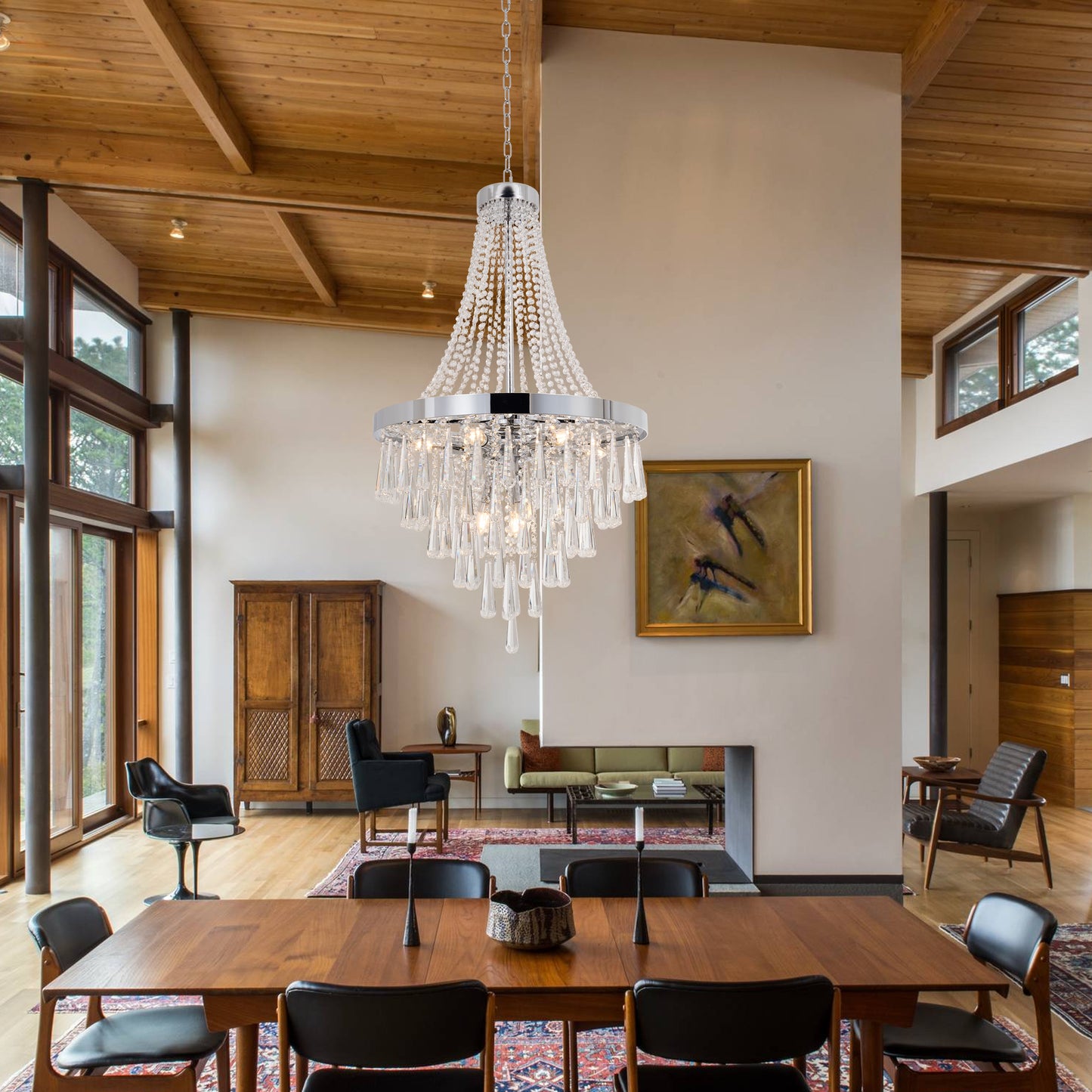 Crystal Chandelier Villa Staircase Suspended DS-SQ25