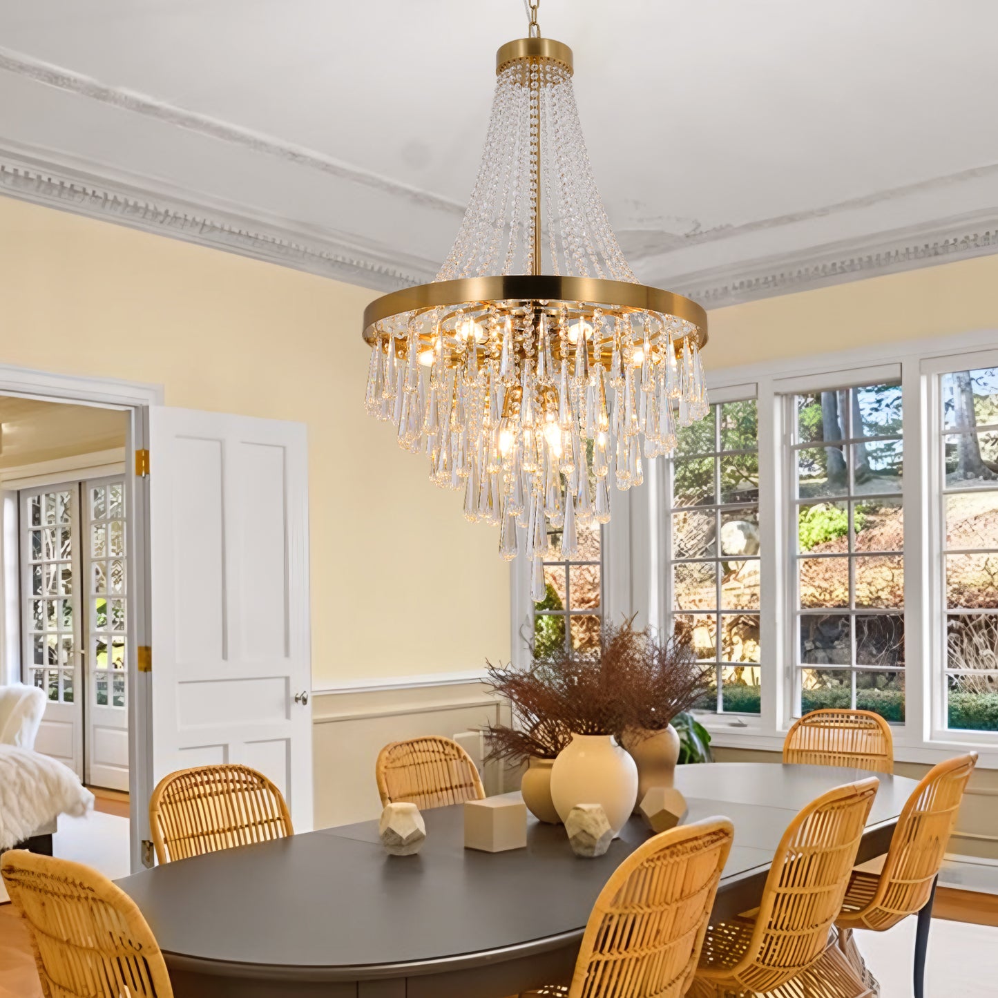 Luxury Crystal Chandelier for Villa Staircase DS-SQ26