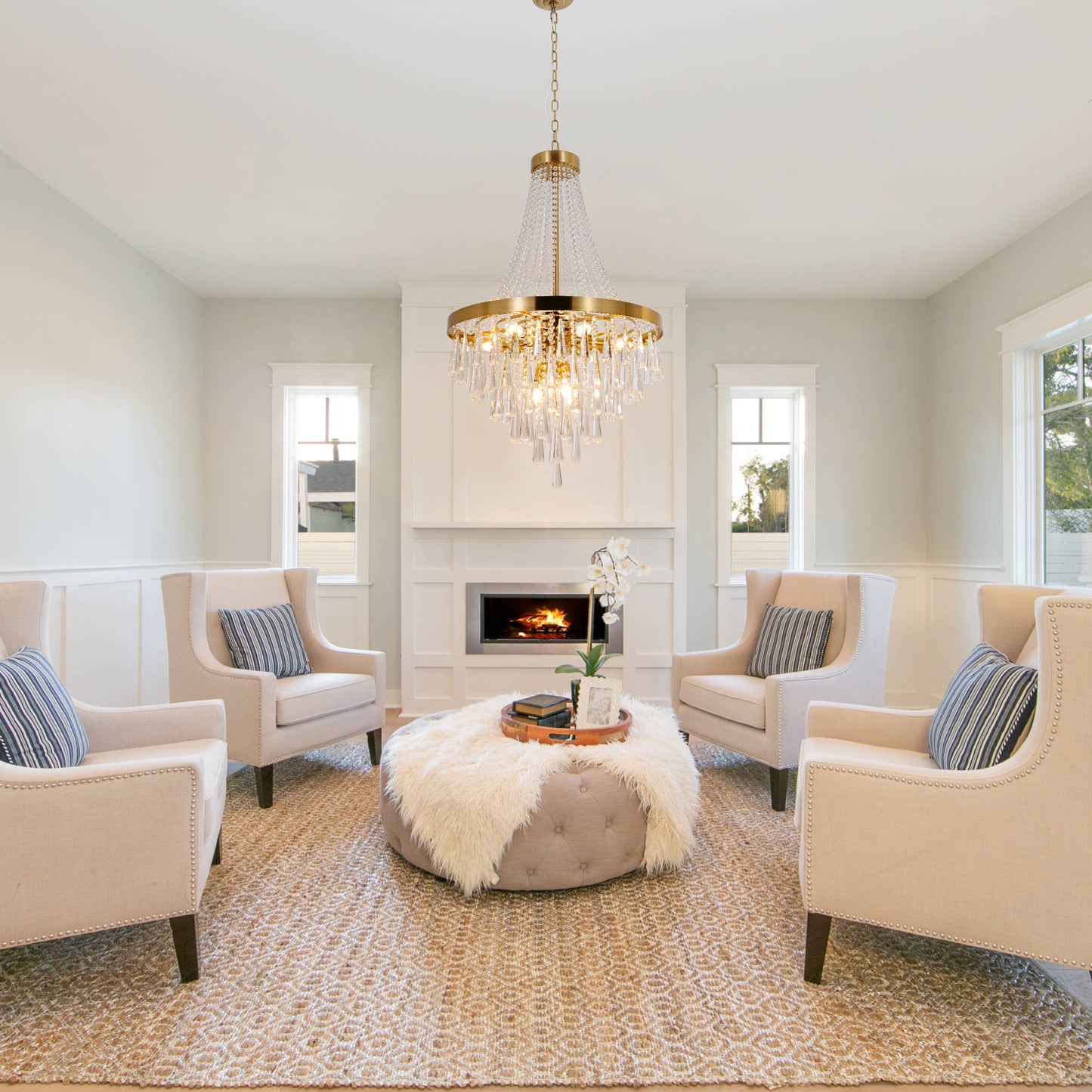 Luxury Crystal Chandelier for Villa Staircase DS-SQ26