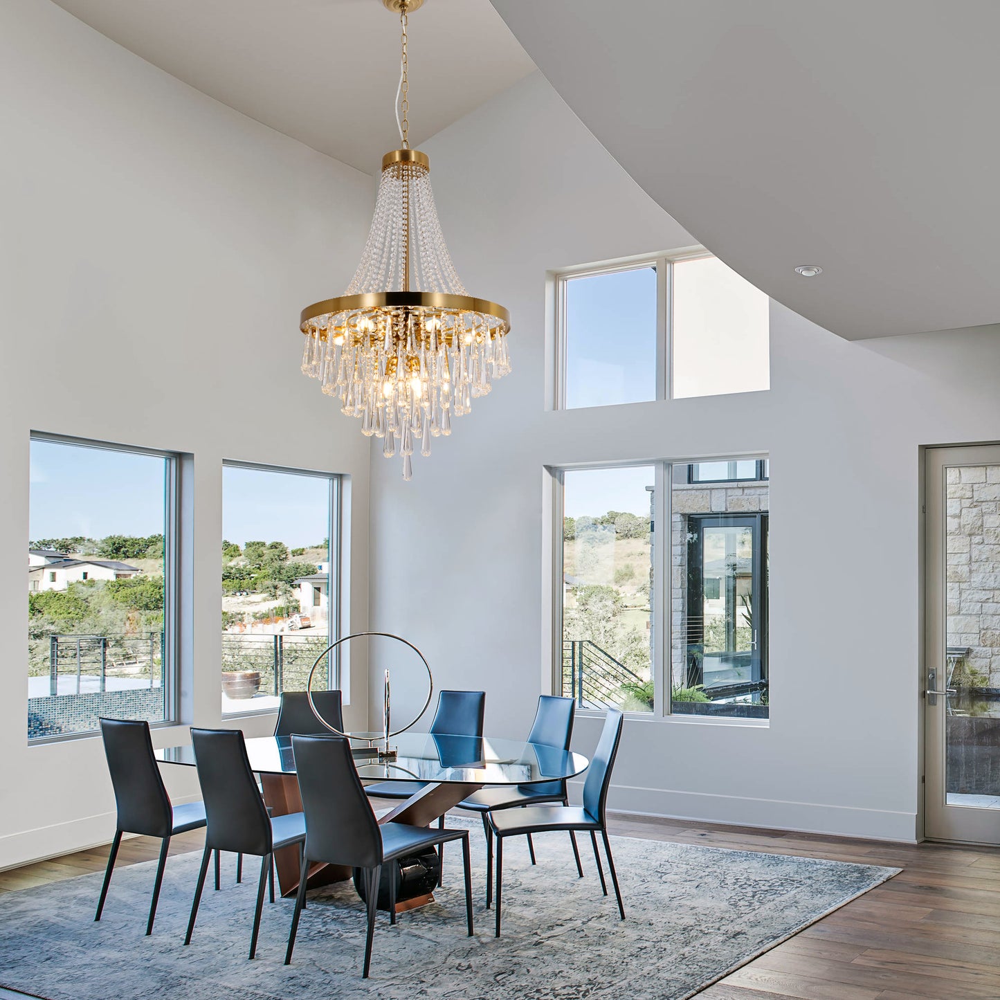 Luxury Crystal Chandelier for Villa Staircase DS-SQ26