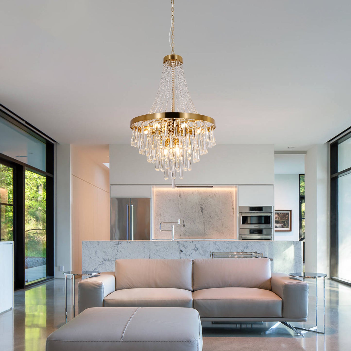 Luxury Crystal Chandelier for Villa Staircase DS-SQ26