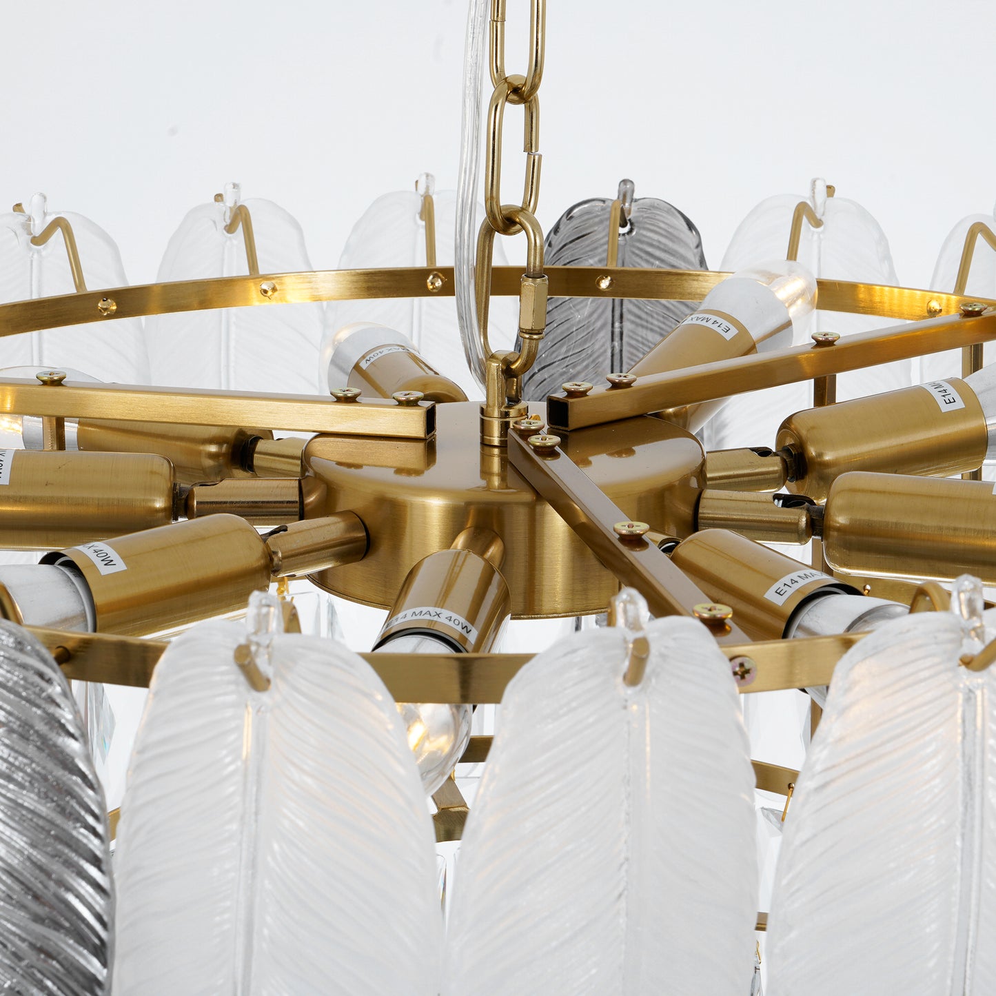 Feather Elegant Adjustable Crystal Chandelier DS-SQ28