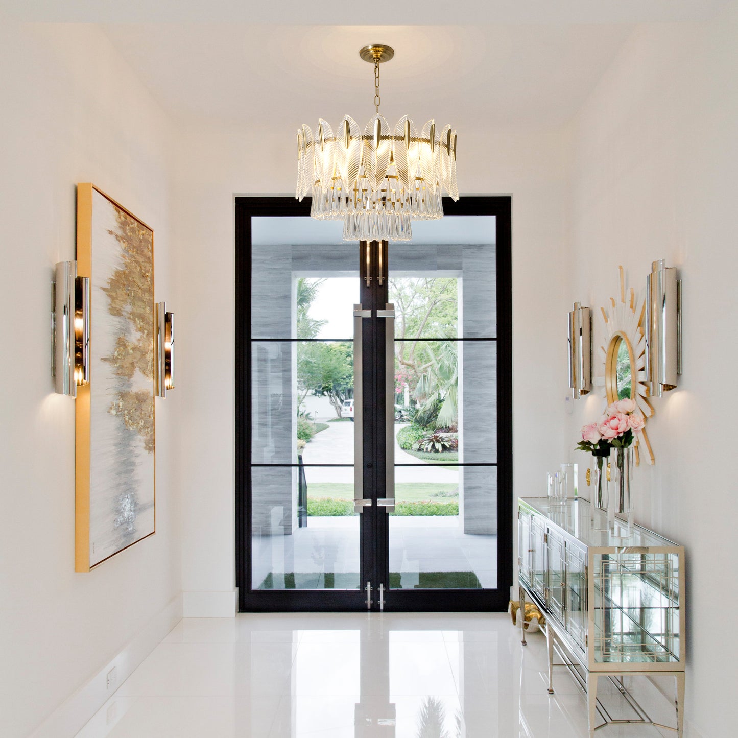 Elegant Feather Crystal Chandelier DS-SQ23