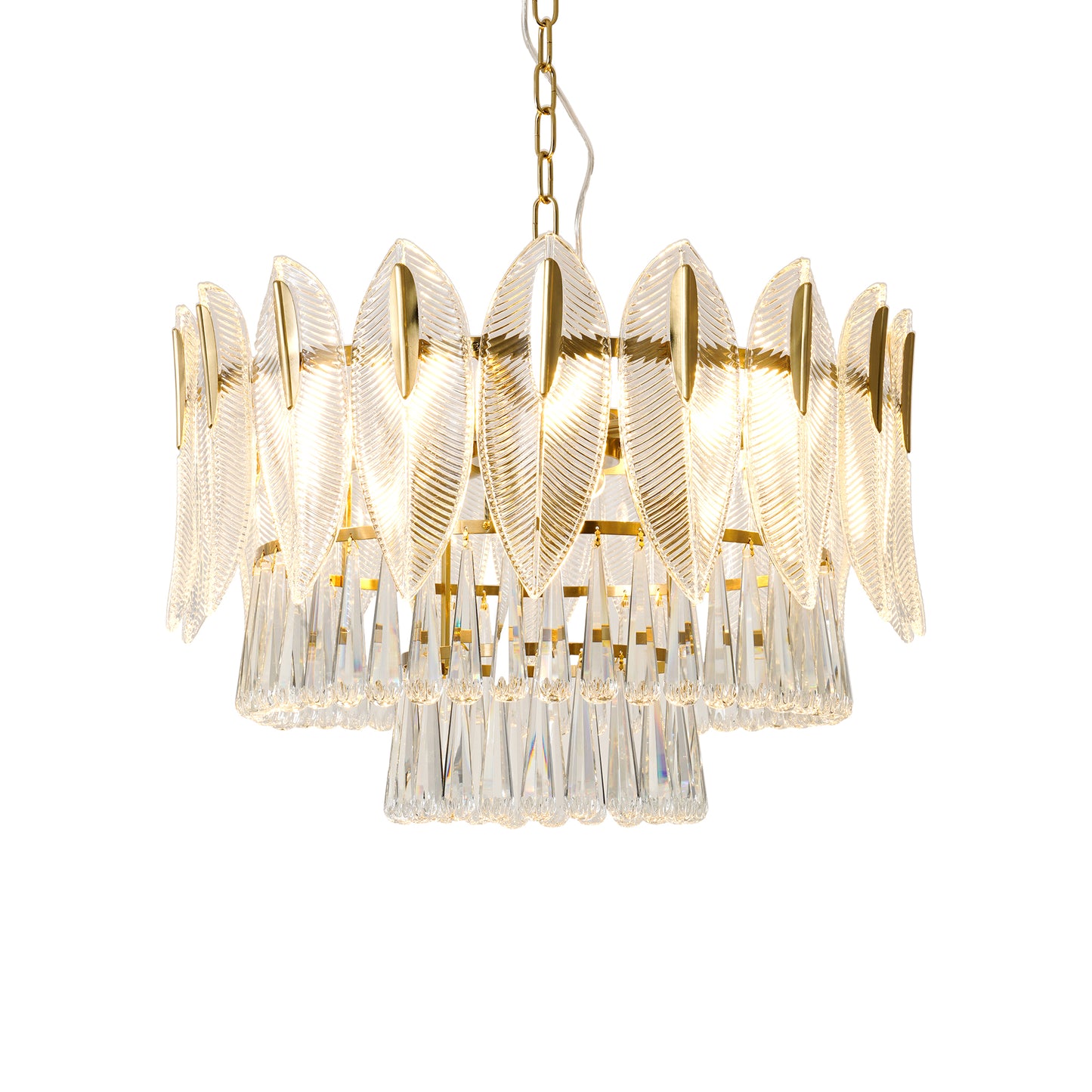 Elegant Feather Crystal Chandelier DS-SQ23