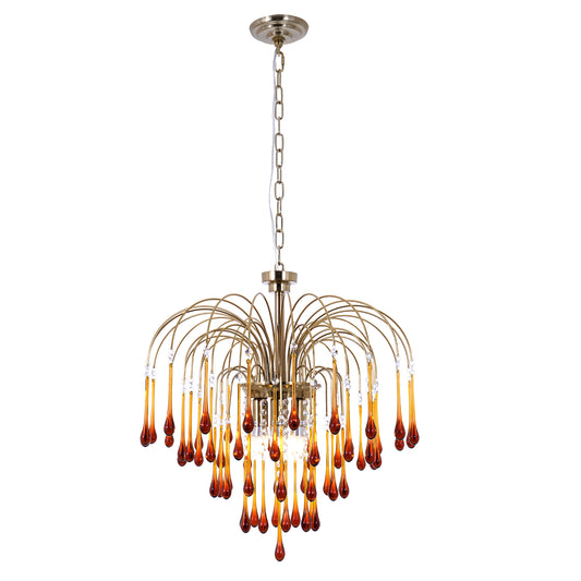 French Retro Water Drop Glass Chandelier DS-SQ33