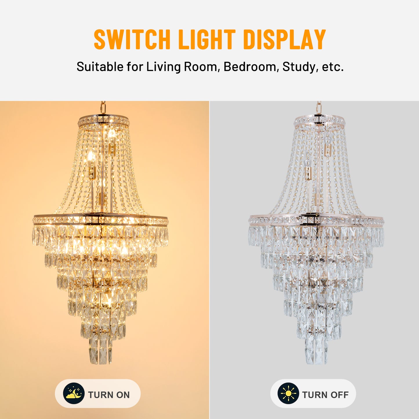 French Empire Gold Crystal Chandelier DS-SW07