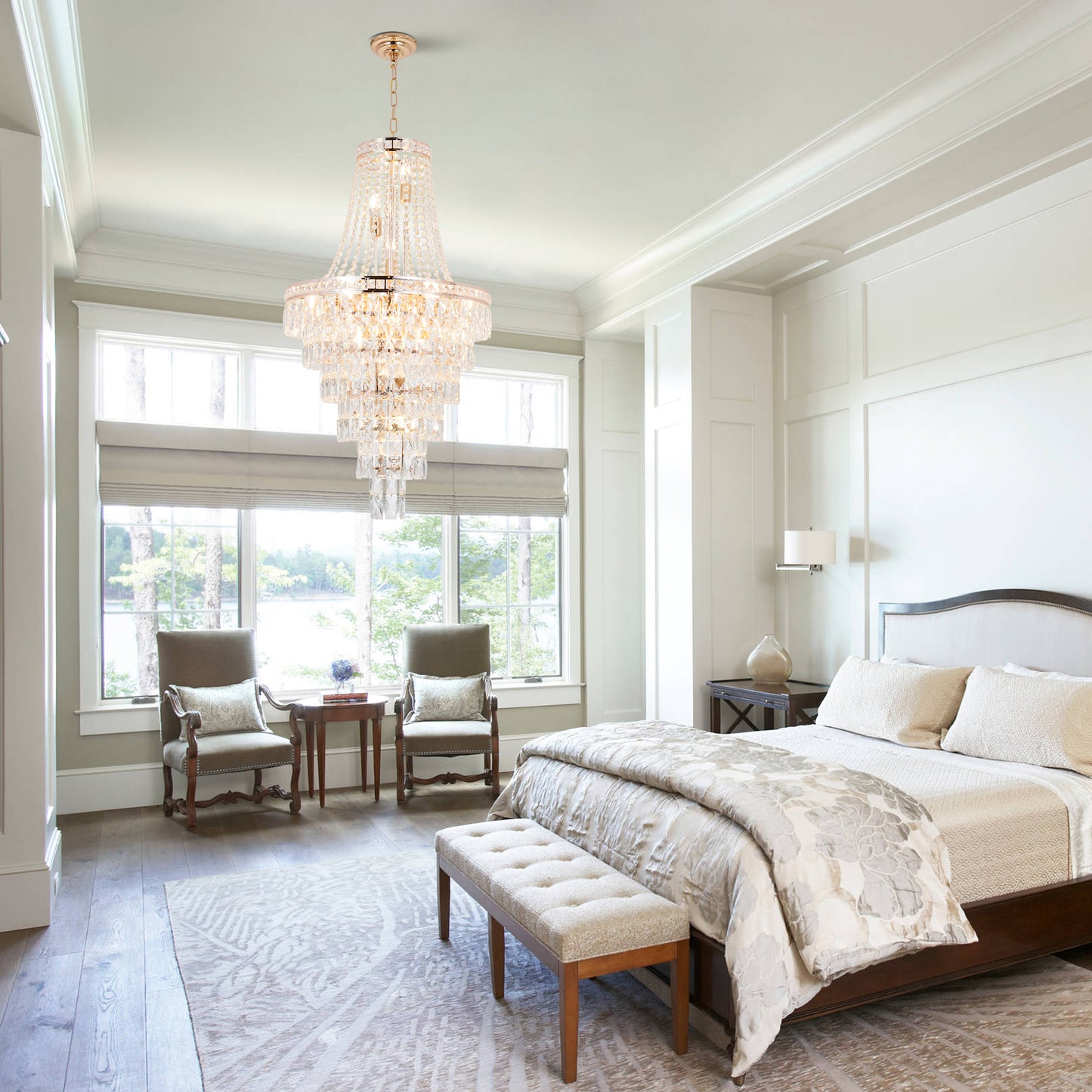 French Empire Gold Crystal Chandelier DS-SW07