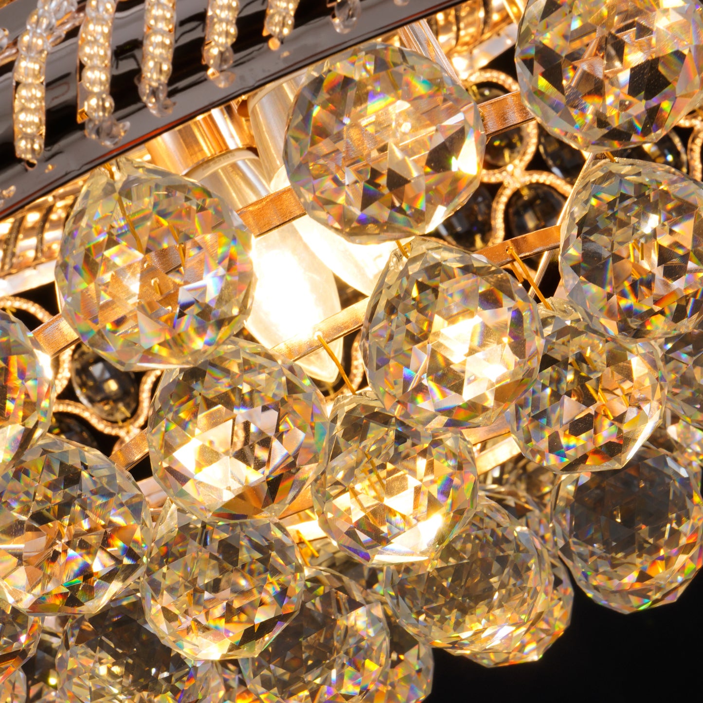 19" Gold Crystal Raindrop Pendant Light DS-SW09