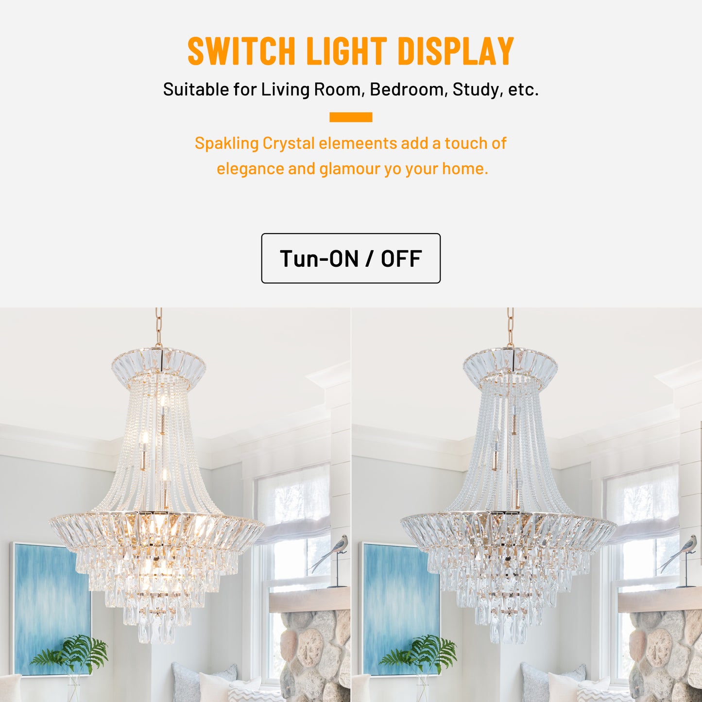 12-Light Gold French Empire Chandelier DS-SW10
