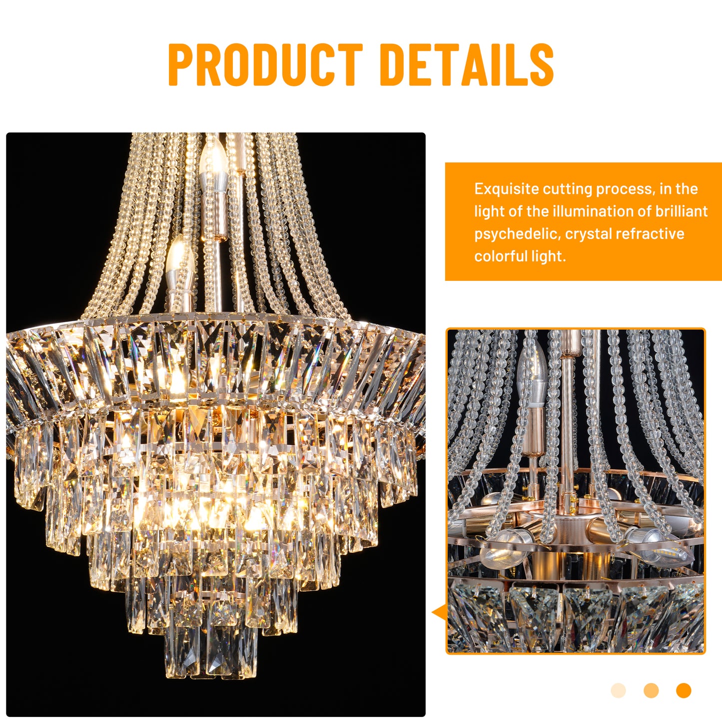 12-Light Gold French Empire Chandelier DS-SW10