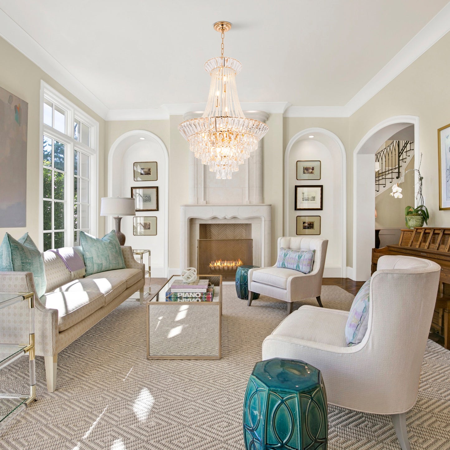 12-Light Gold French Empire Chandelier DS-SW10