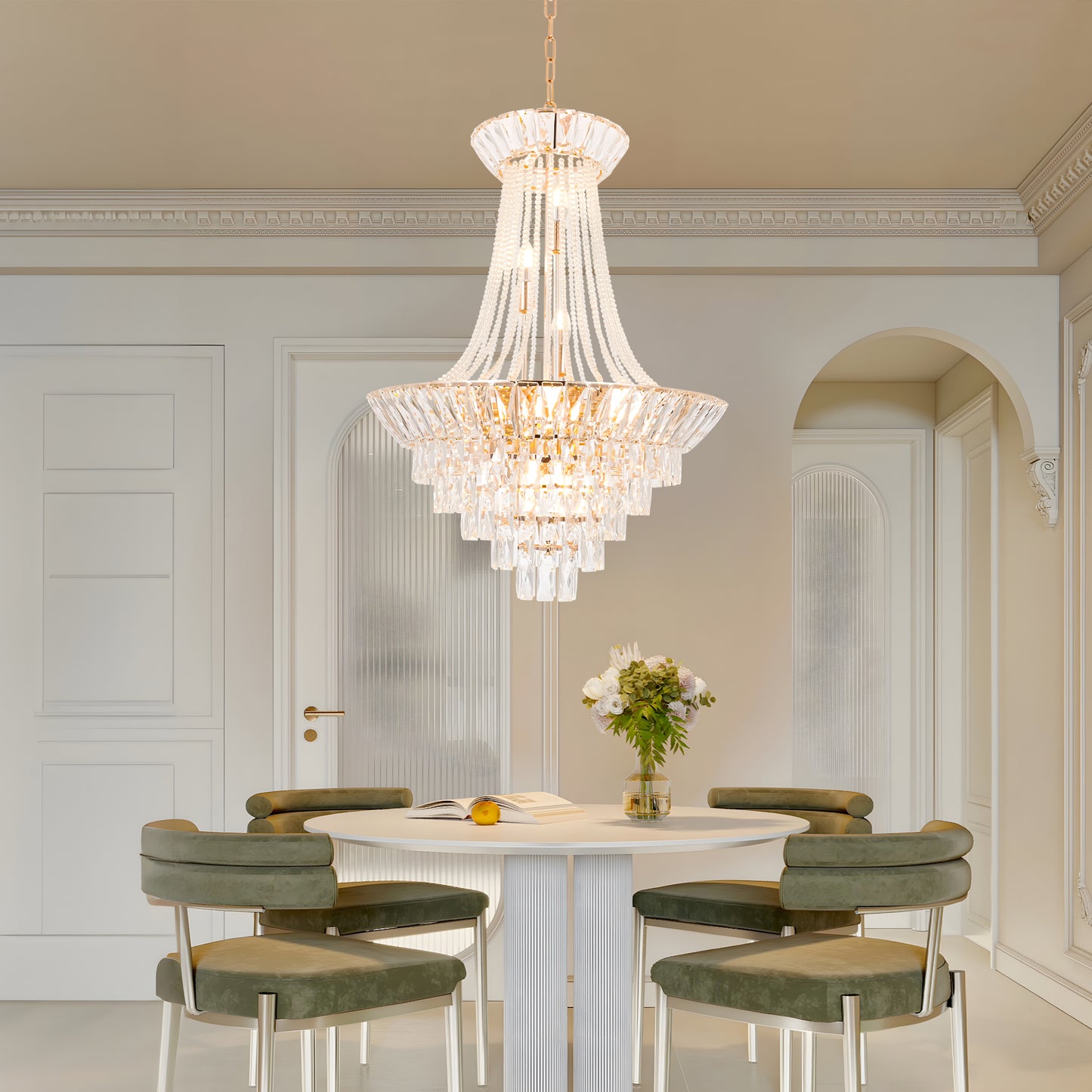 12-Light Gold French Empire Chandelier DS-SW10