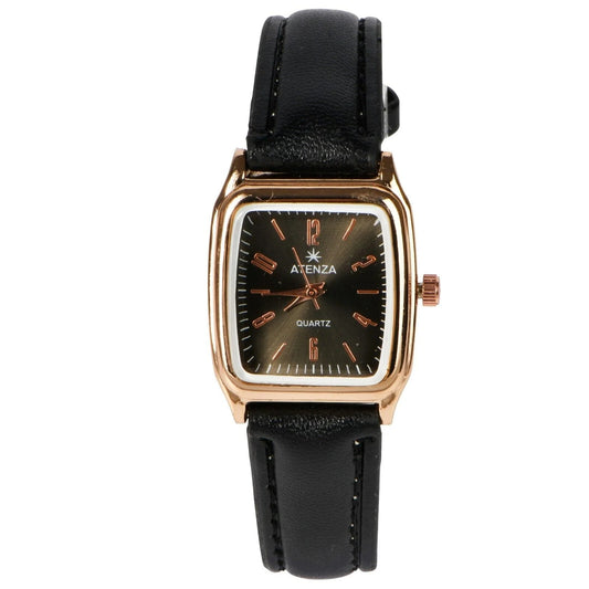 Black Watches for Women Couples Ladies Quartz Wrist Watches TPU Band Fashion Analog Watch
