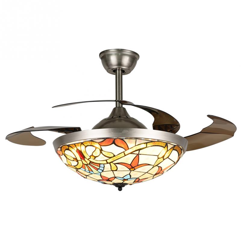 42" Vintage Invisible Ceiling Fan with Light DS-FZ168