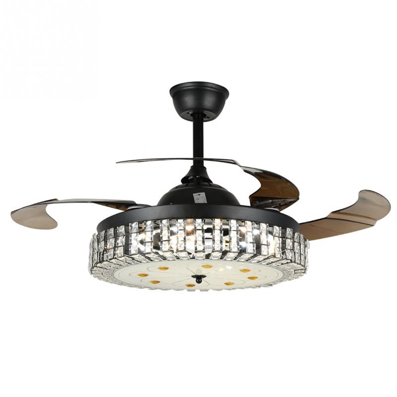 42" 4-Circle Crystal LED Invisible Fan with Light DS-FZ110