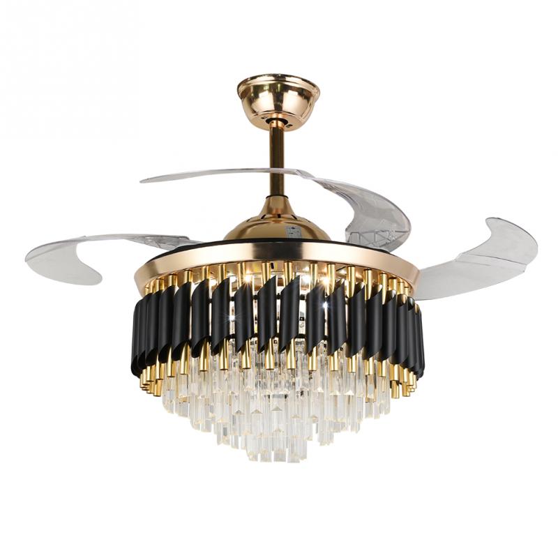 42" Crystal Celing Fan with LED Lights (Gold) DS-FZ188