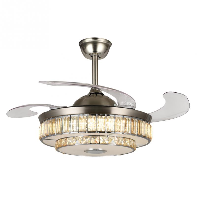 42" Variable Frequency Crystal Bluetooth Ceiling Fan with Light DS-FH24