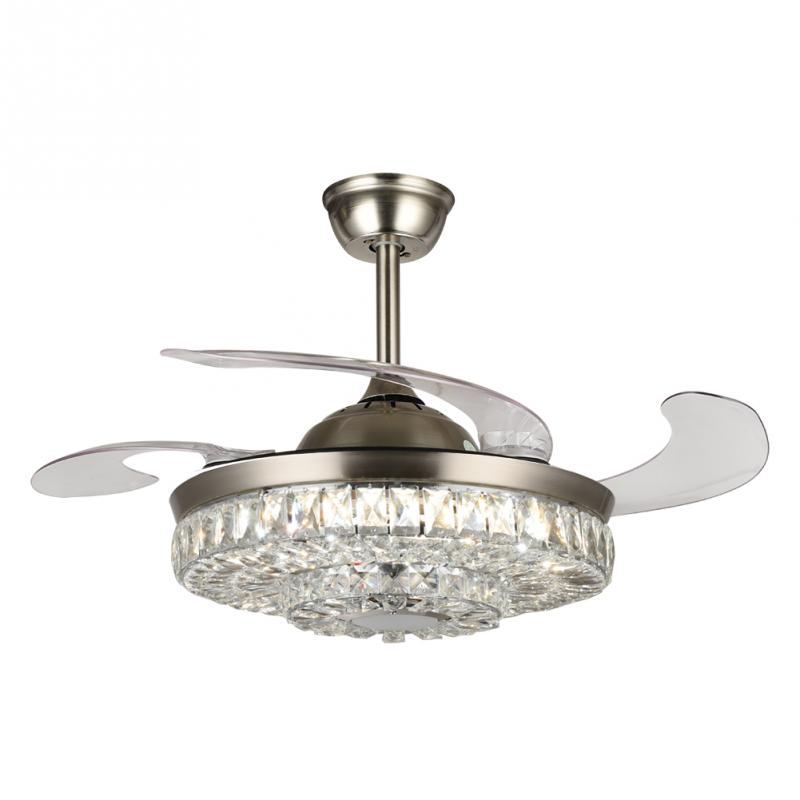 42" Fashion Bluetooth Crystal Ceiling Fan with light