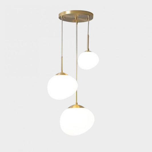 3-Light White Simple Chandelier DS-DY17