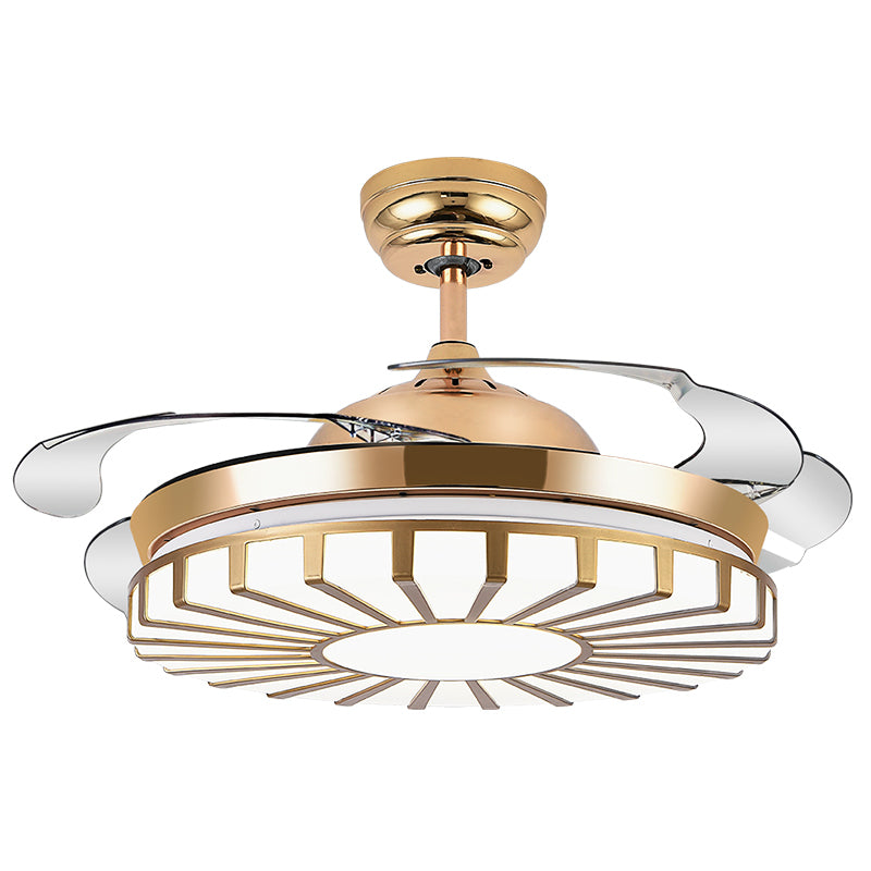 42" Gold Striped Ceiling Fan with Light