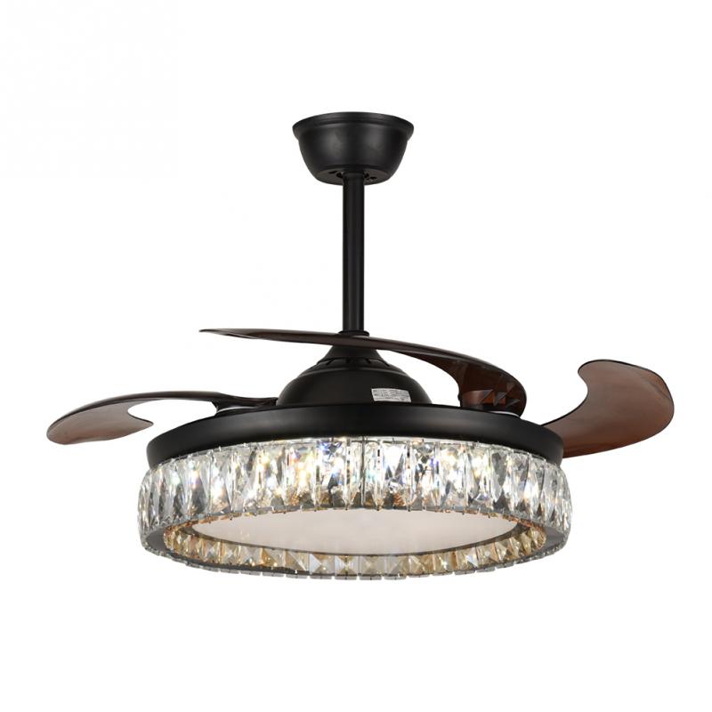 42" Simple Variable Frequency Crystal Ceiling Fan with Light DS-FH21
