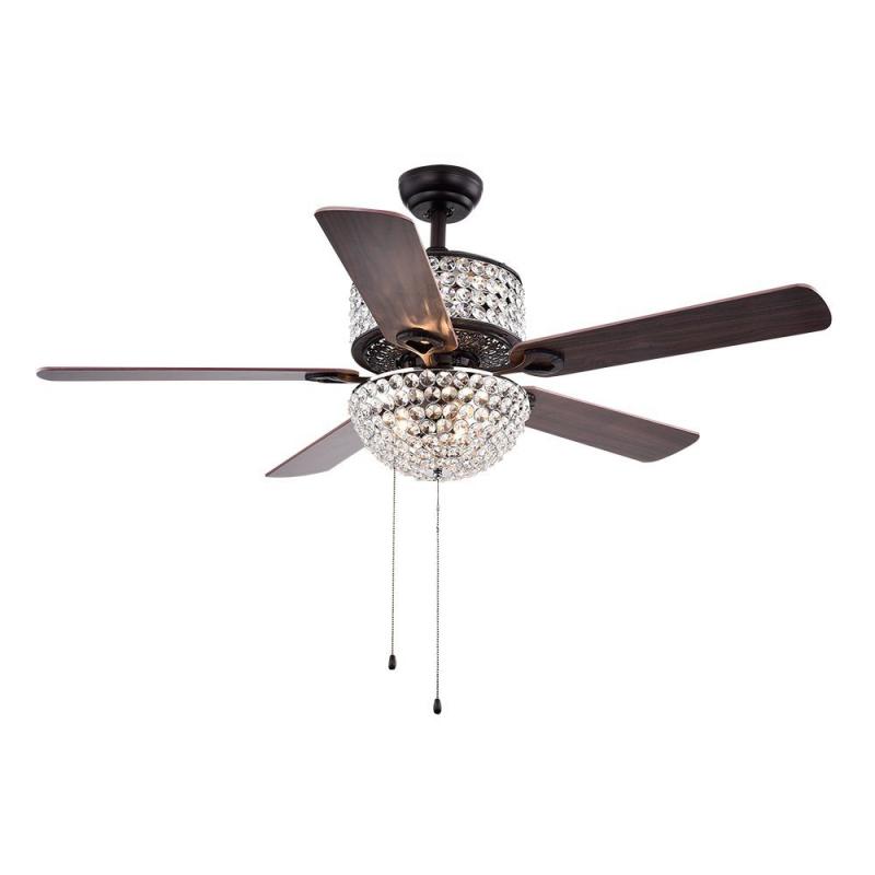 52" 5-Leaf Crystal Fan Chandelier DS-LX30