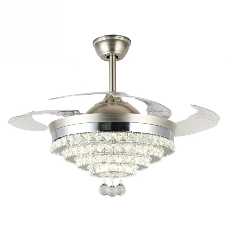 42" LED Invisible Crystal Fan Chandelier