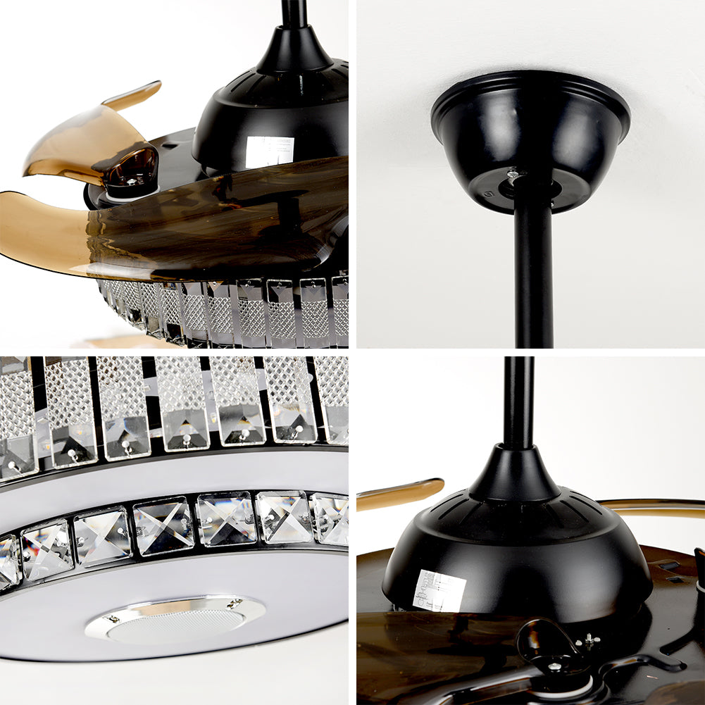 42" Frequency Conversion Bluetooth Ceiling Fan with Light DS-FR48