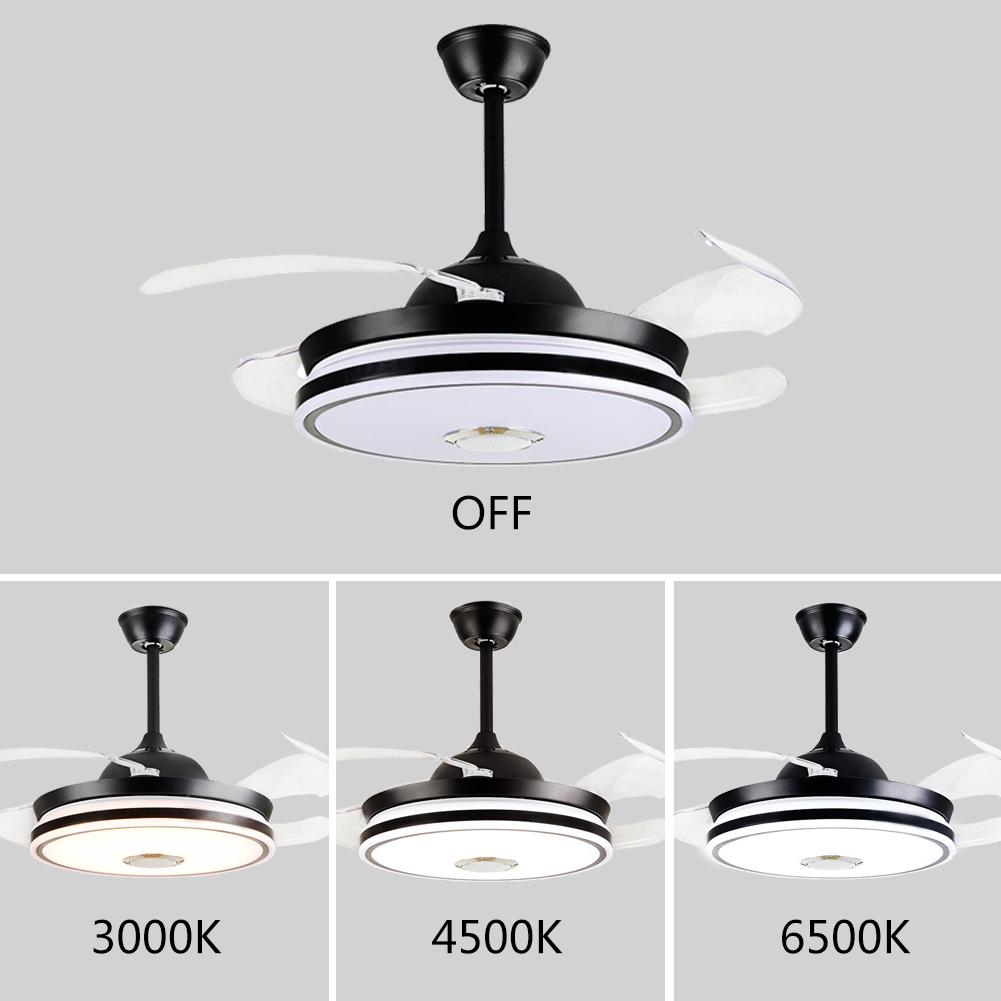 42" Colorful Bluetooth Music Invisible Ceiling Fan with Light DS-FR33