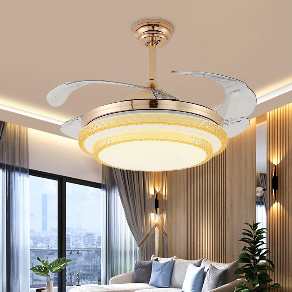 42" Double Gold Crystal Fan Chandelier DS-FZ60