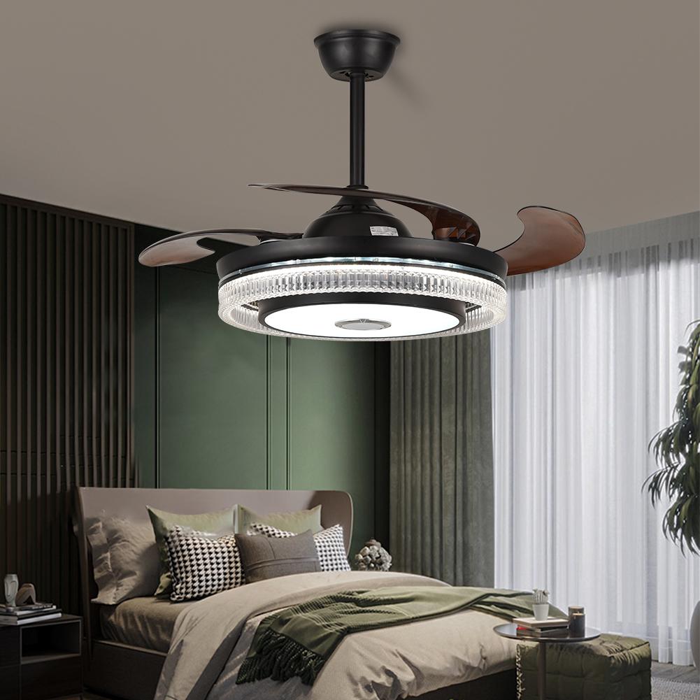 42" Classic Variable Frequency Crystal Ceiling Fan with Light DS-FH16