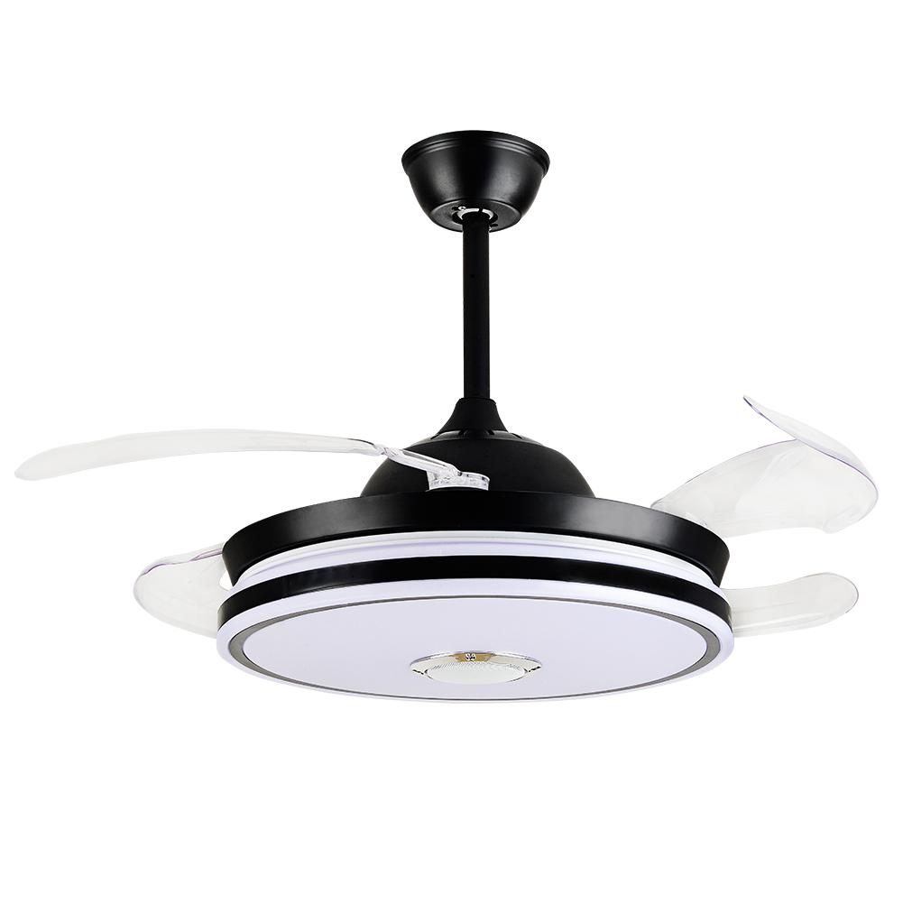 42" Colorful Bluetooth Music Invisible Ceiling Fan with Light