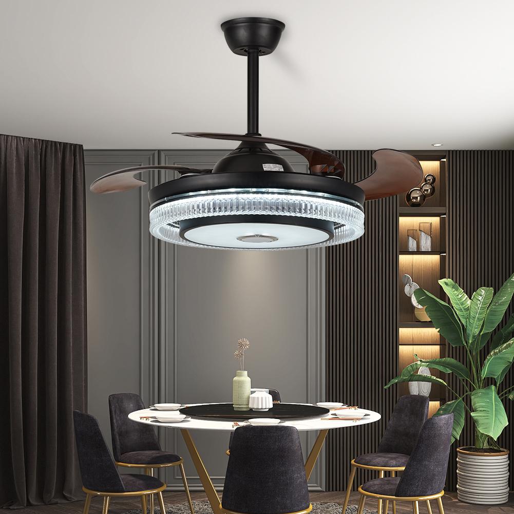 42" Classic Variable Frequency Crystal Ceiling Fan with Light DS-FH16