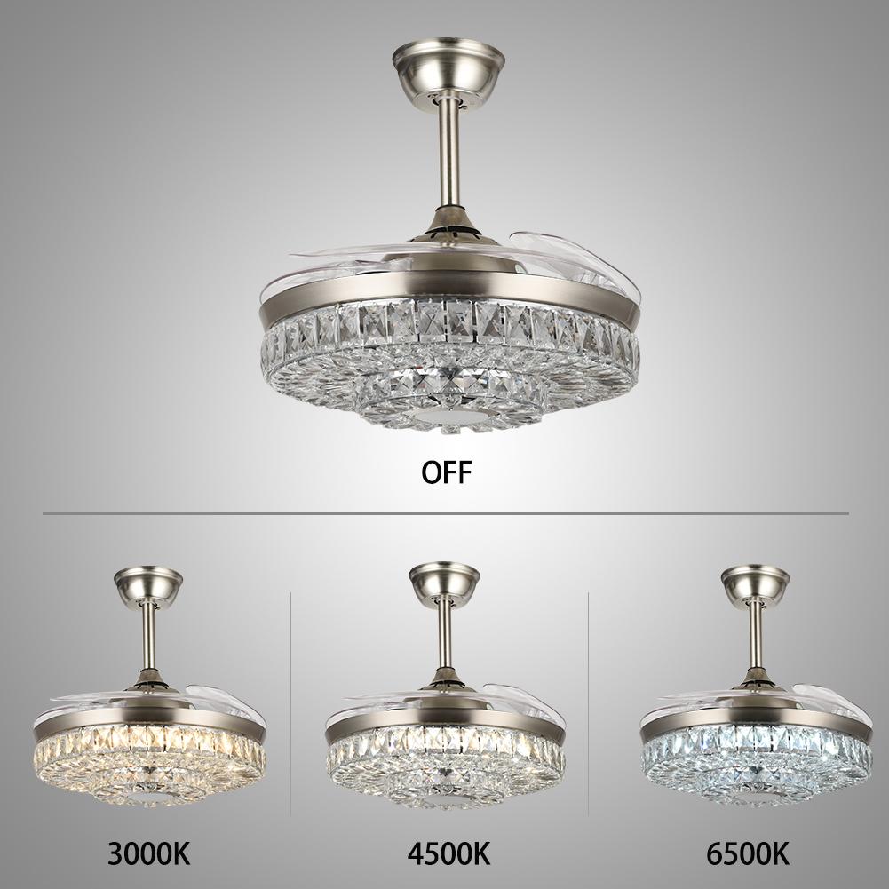 42" Fashion Bluetooth Crystal Ceiling Fan with light DS-FH31