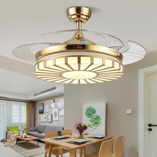 42" Gold Striped Ceiling Fan with Light DS-FZ13
