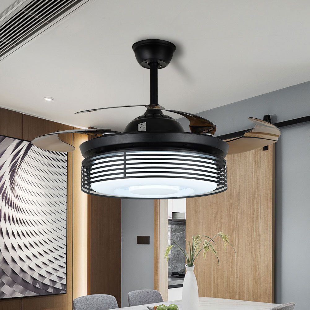 42" Lattice Invisible Ceiling Fan with Light DS-FZ162