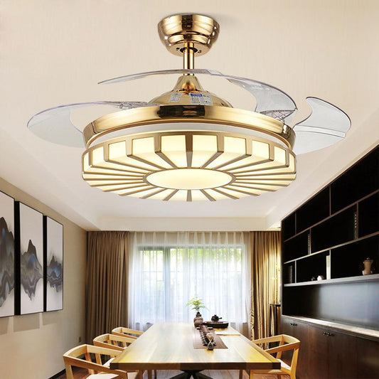 42" Gold Striped Ceiling Fan with Light DS-FZ13