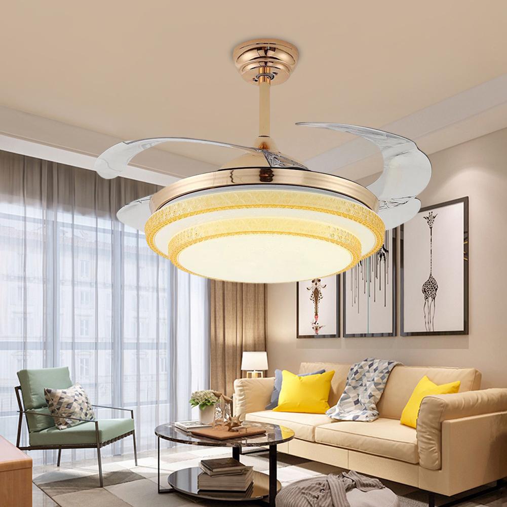 42" Double Gold Crystal Fan Chandelier DS-FZ60